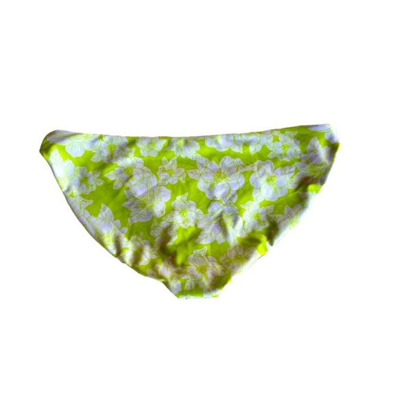 Acacia Swimwear Bikini Bottoms Neon Green Magnolia Floral Bikini Bottom - Picture 1 of 8